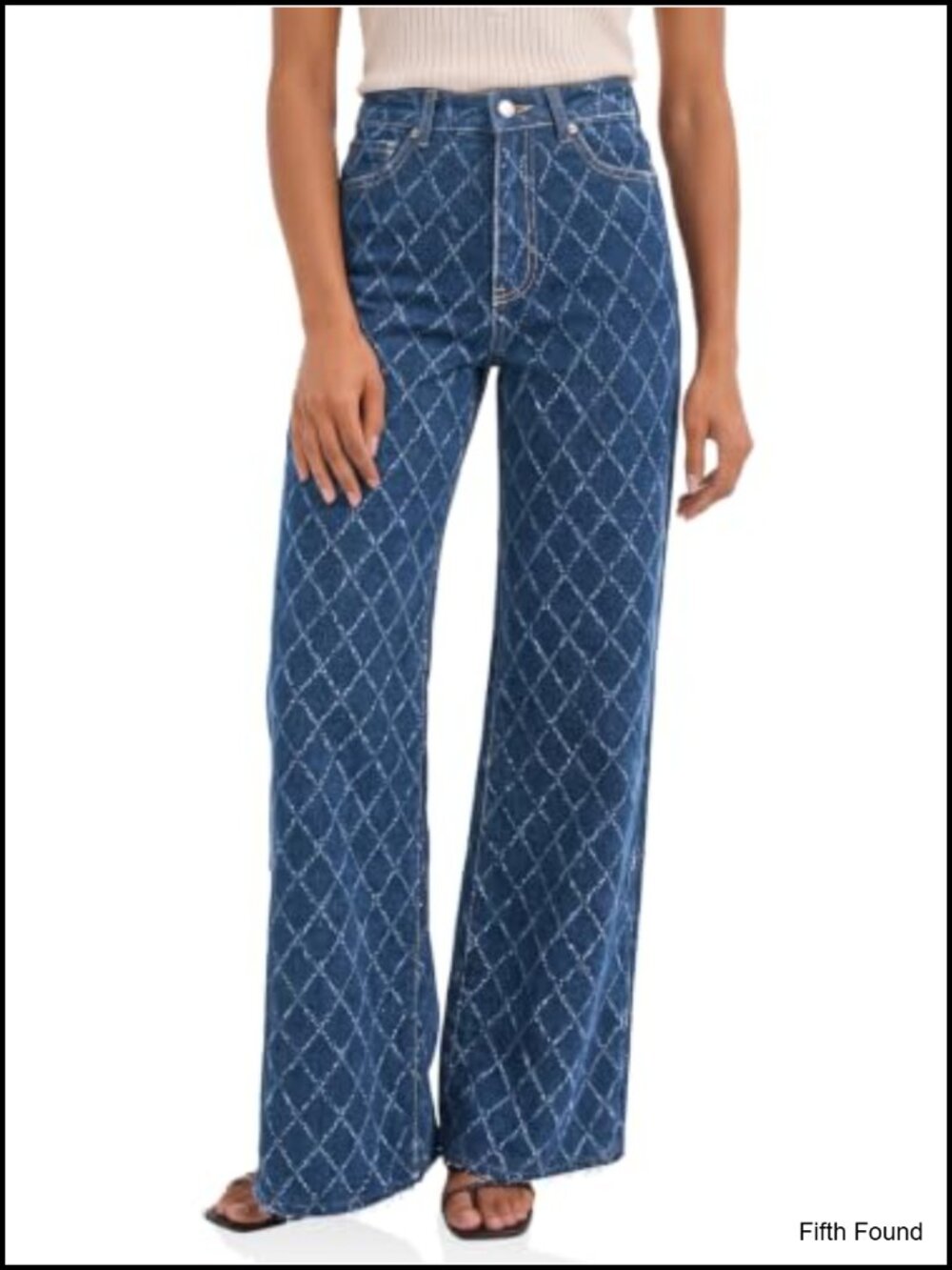 Wide Leg High Waist Jeans Stretchy Denim Pants Casual